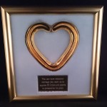heart shape gold 8 inch